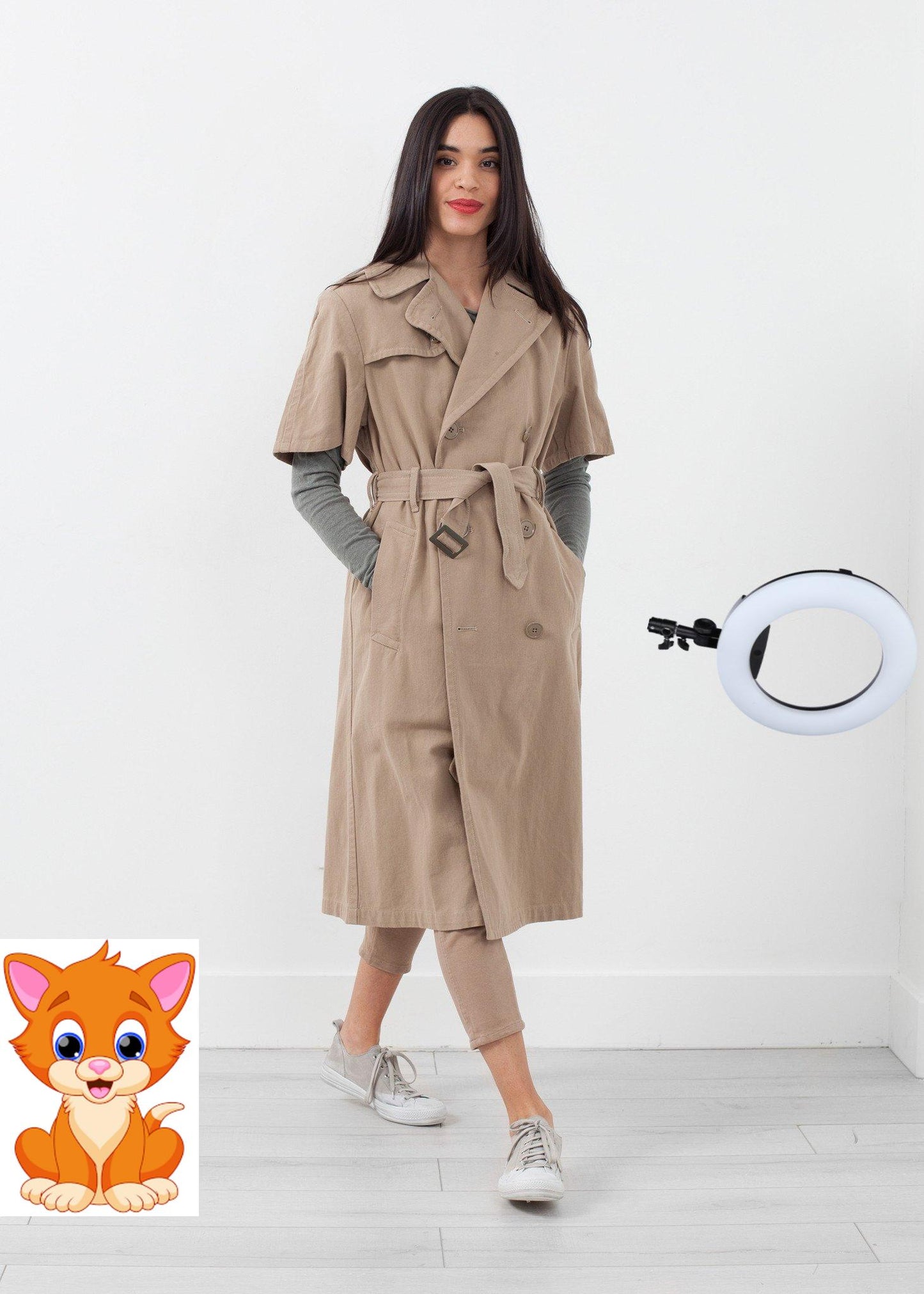 Rolled Sleeve Trenchcoat