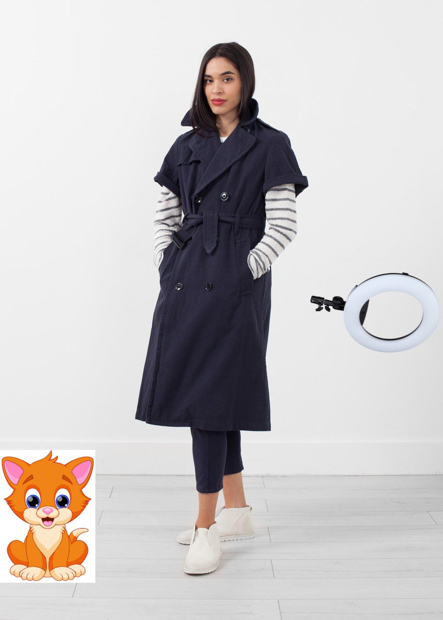 Rolled Sleeve Trenchcoat