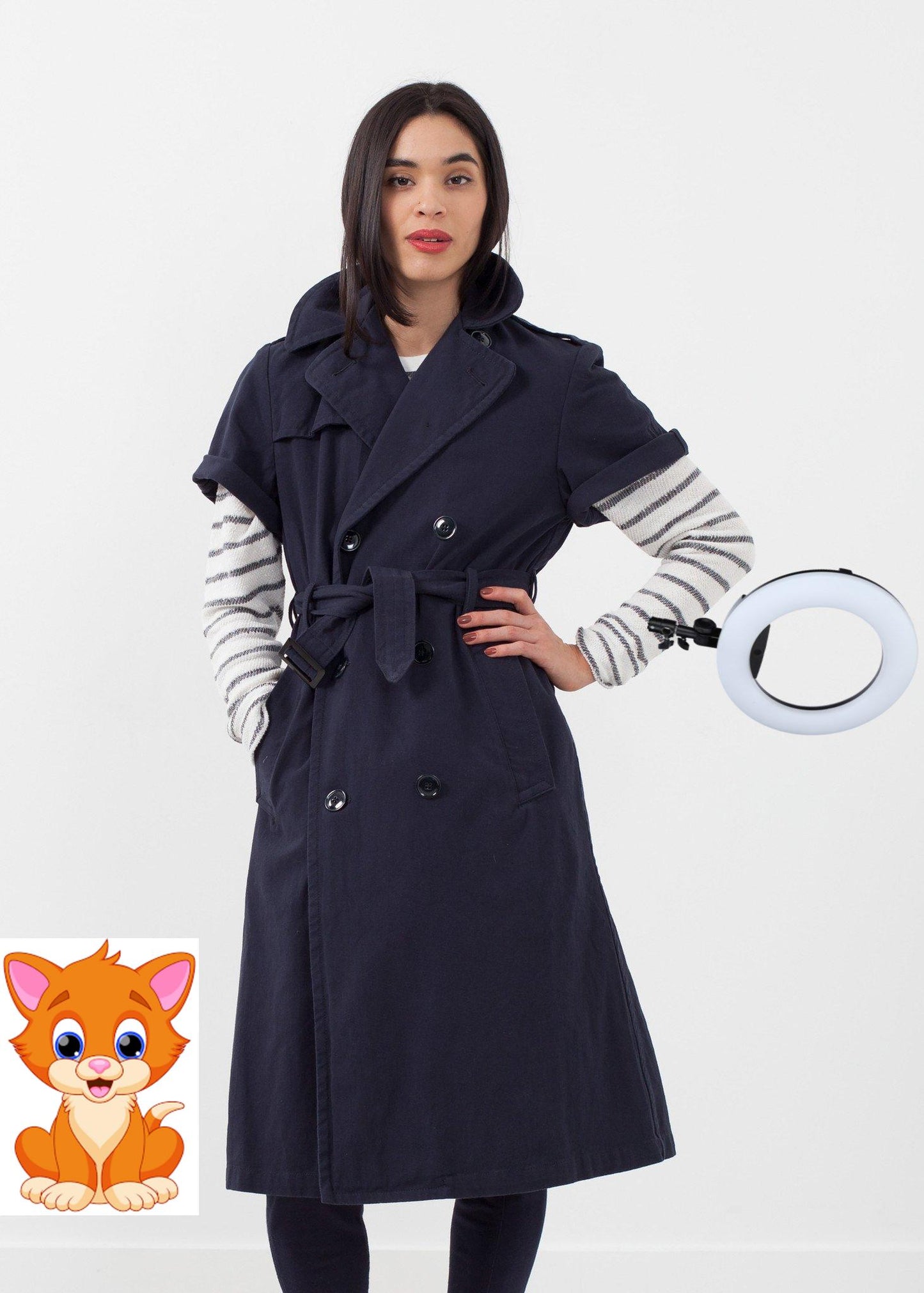 Rolled Sleeve Trenchcoat