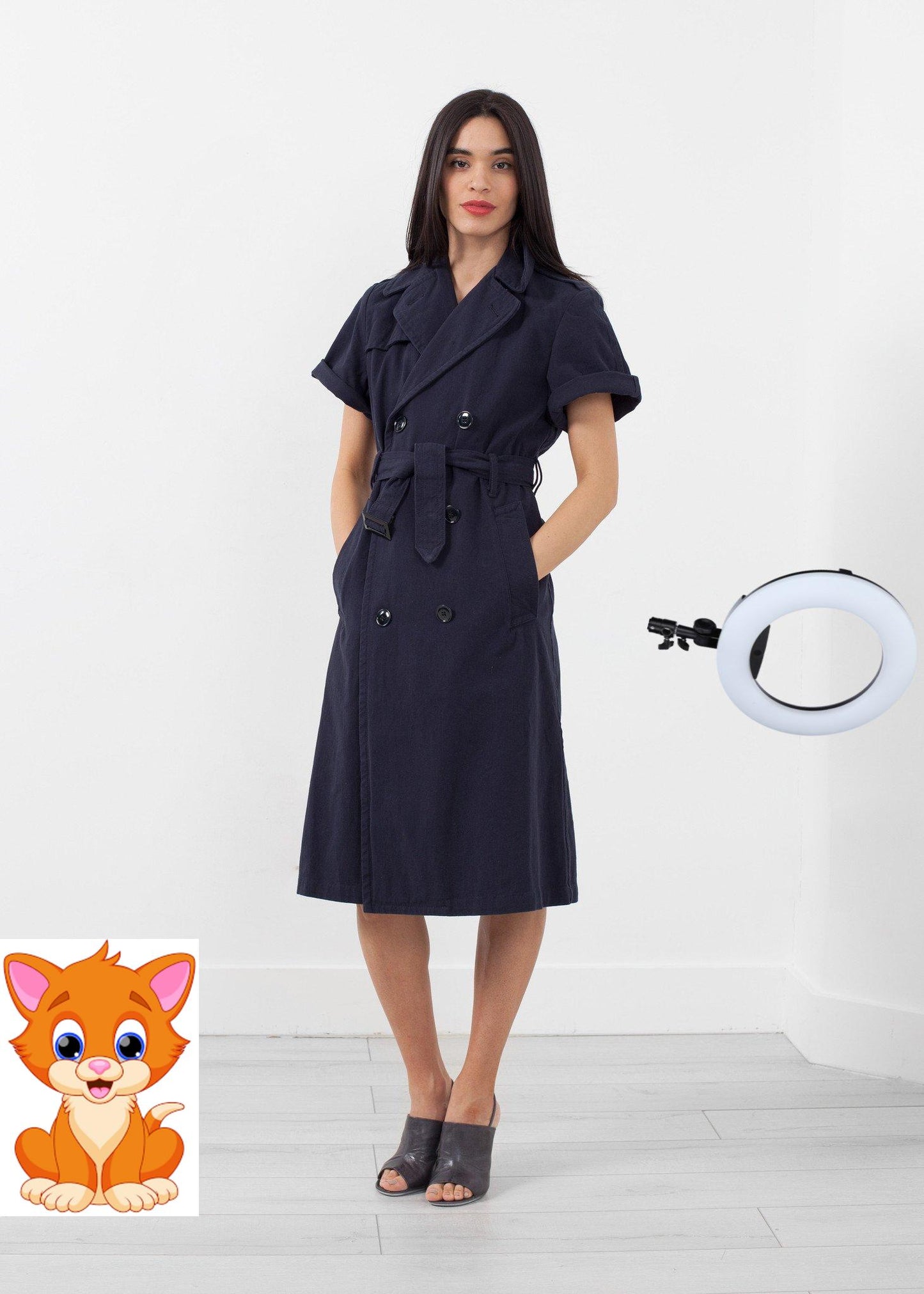 Rolled Sleeve Trenchcoat