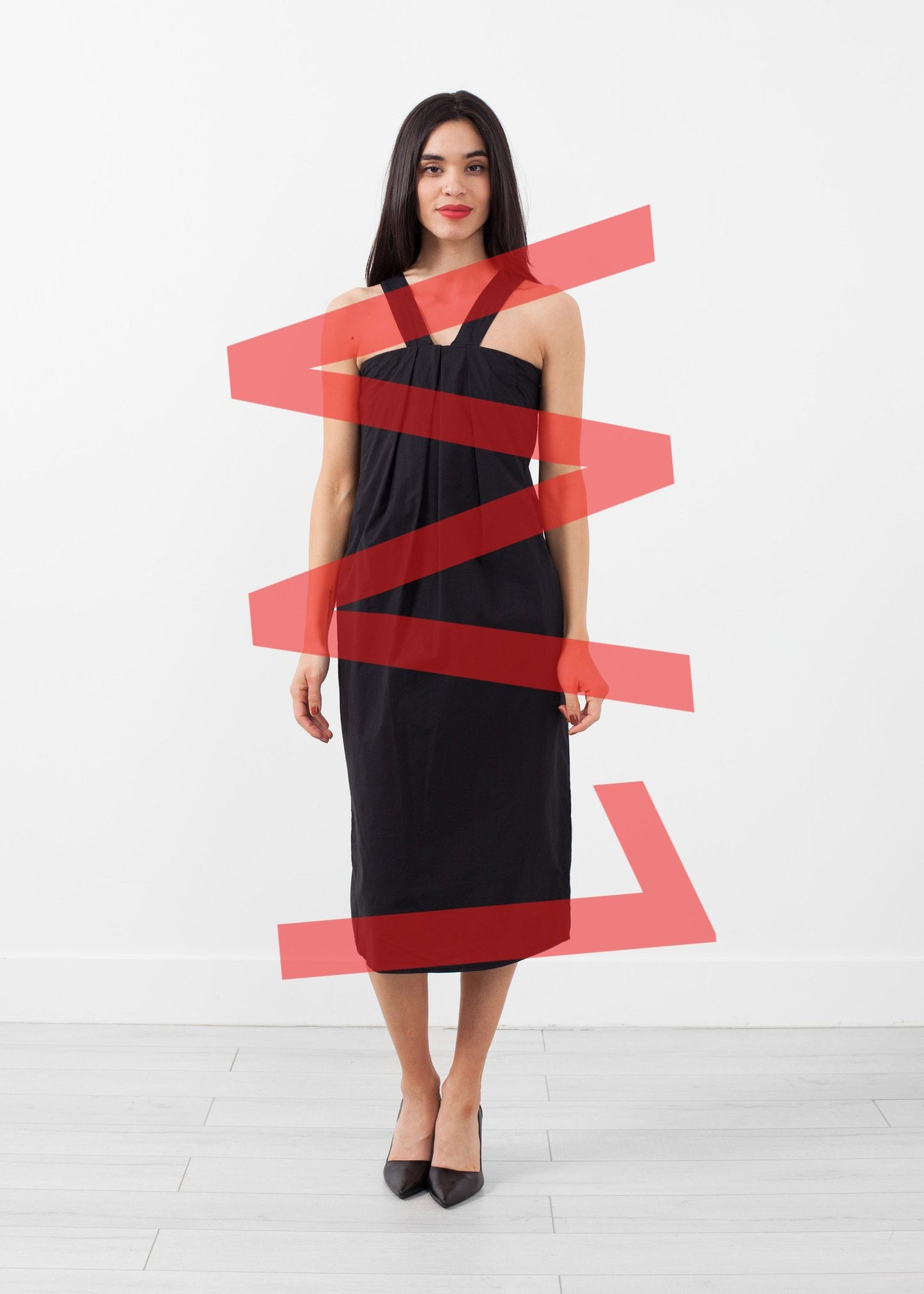 V-Strap Pocket Dress