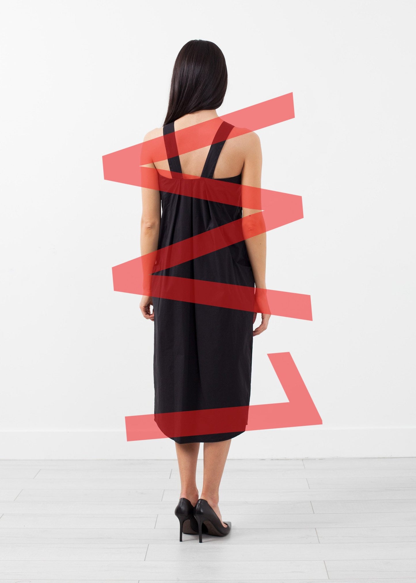 V-Strap Pocket Dress