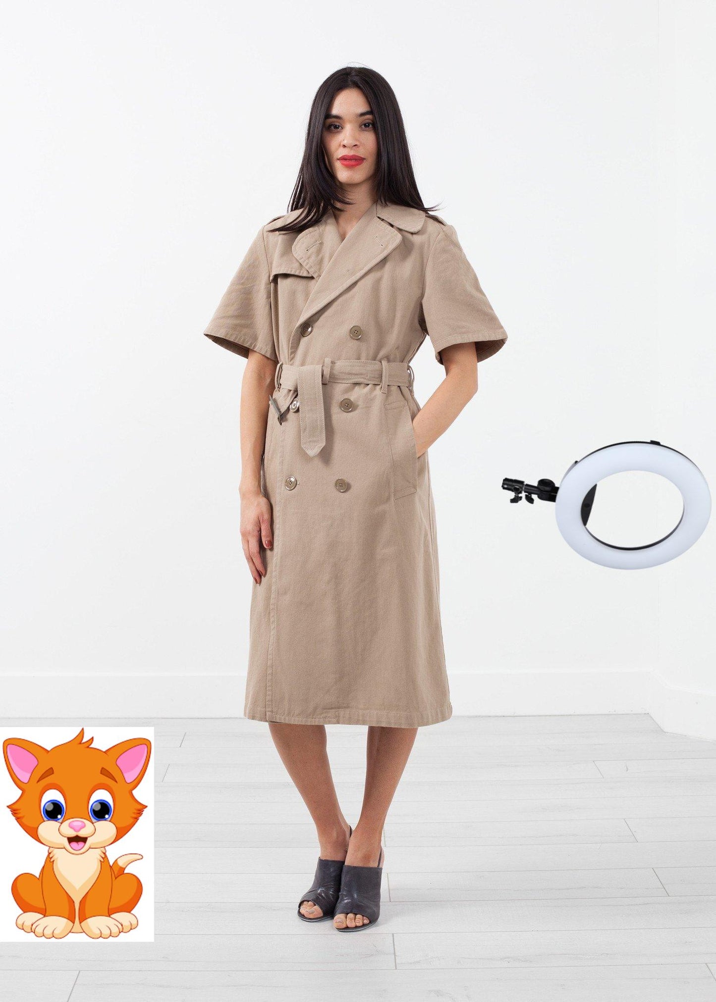 Rolled Sleeve Trenchcoat