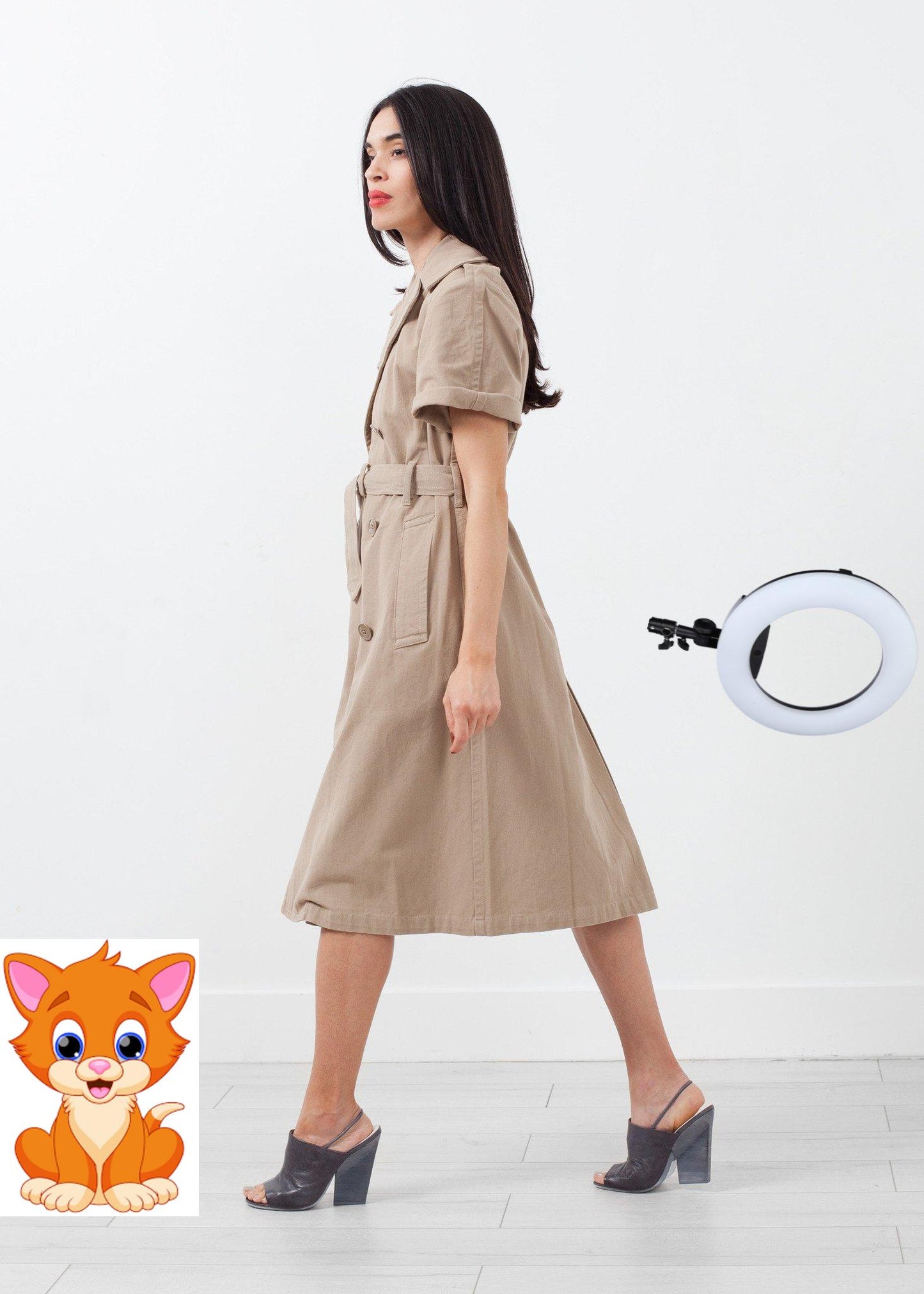 Rolled Sleeve Trenchcoat