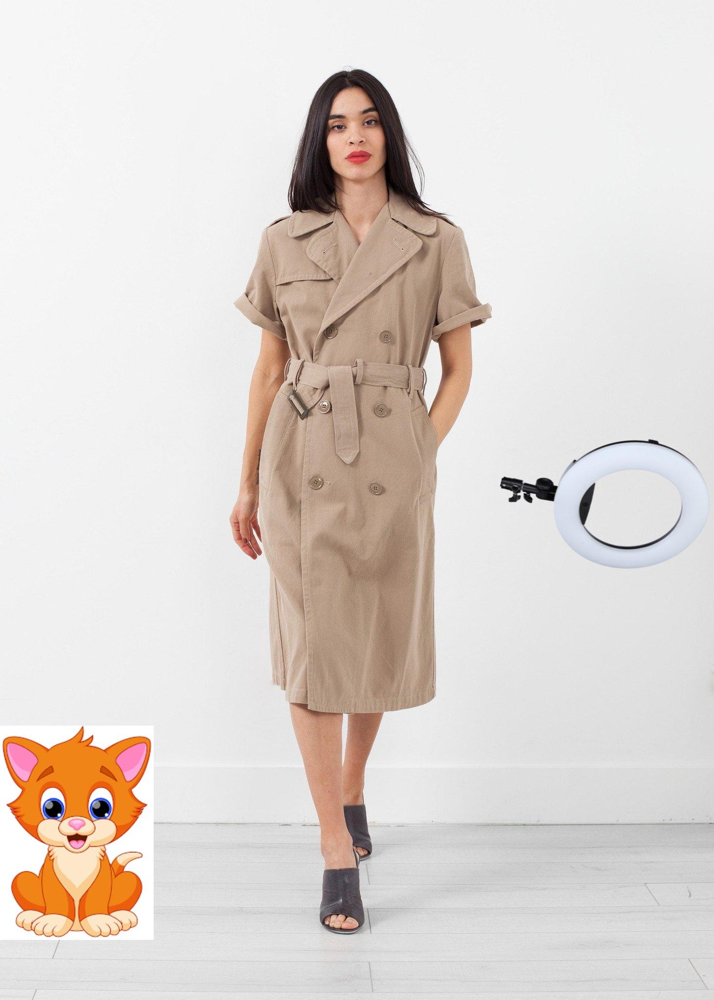 Rolled Sleeve Trenchcoat