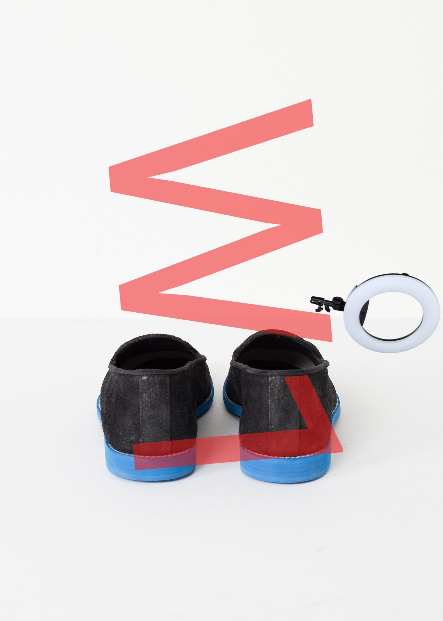 Suede Loafers - Black/Blue