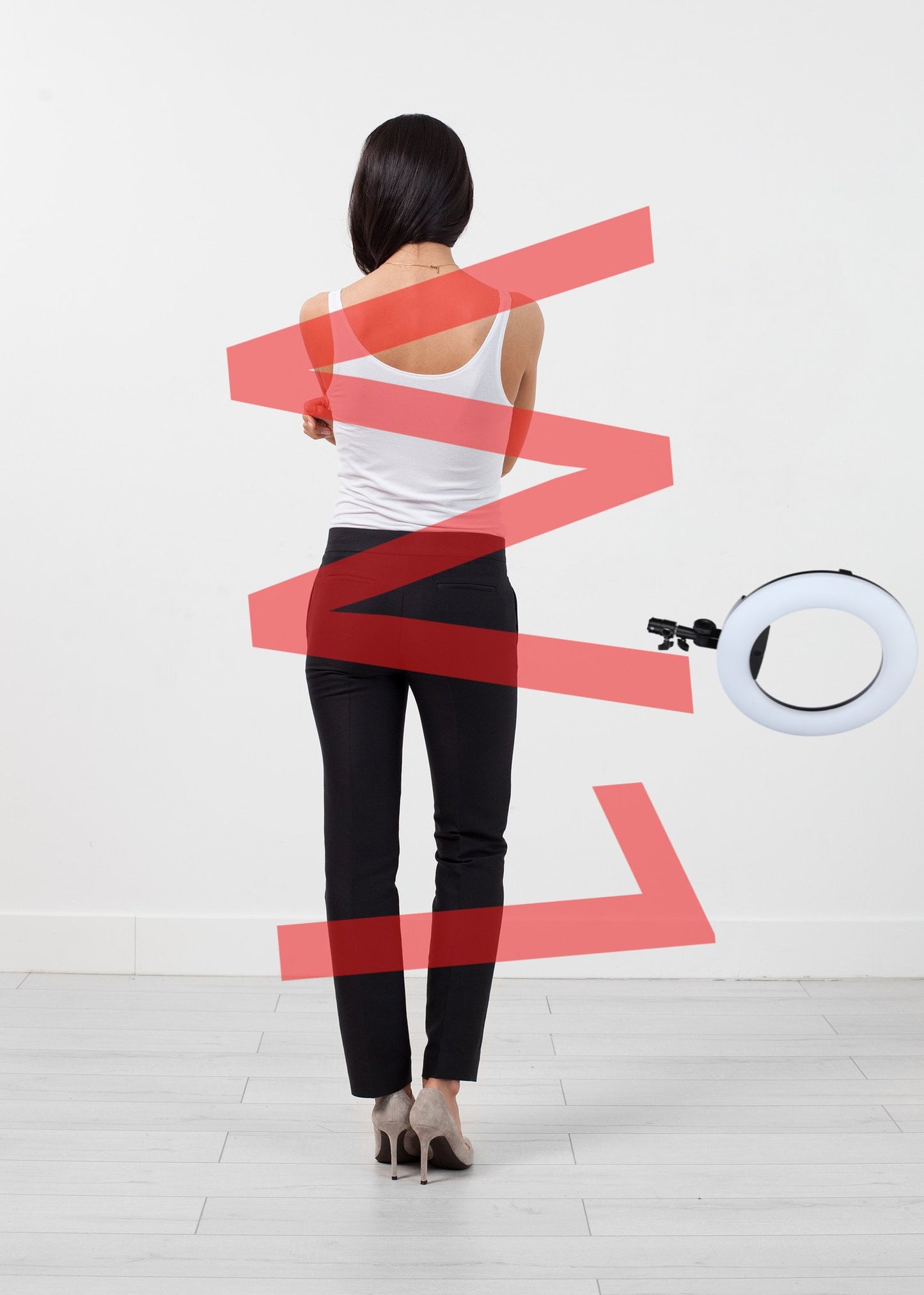 Straight Seam Trouser in Black