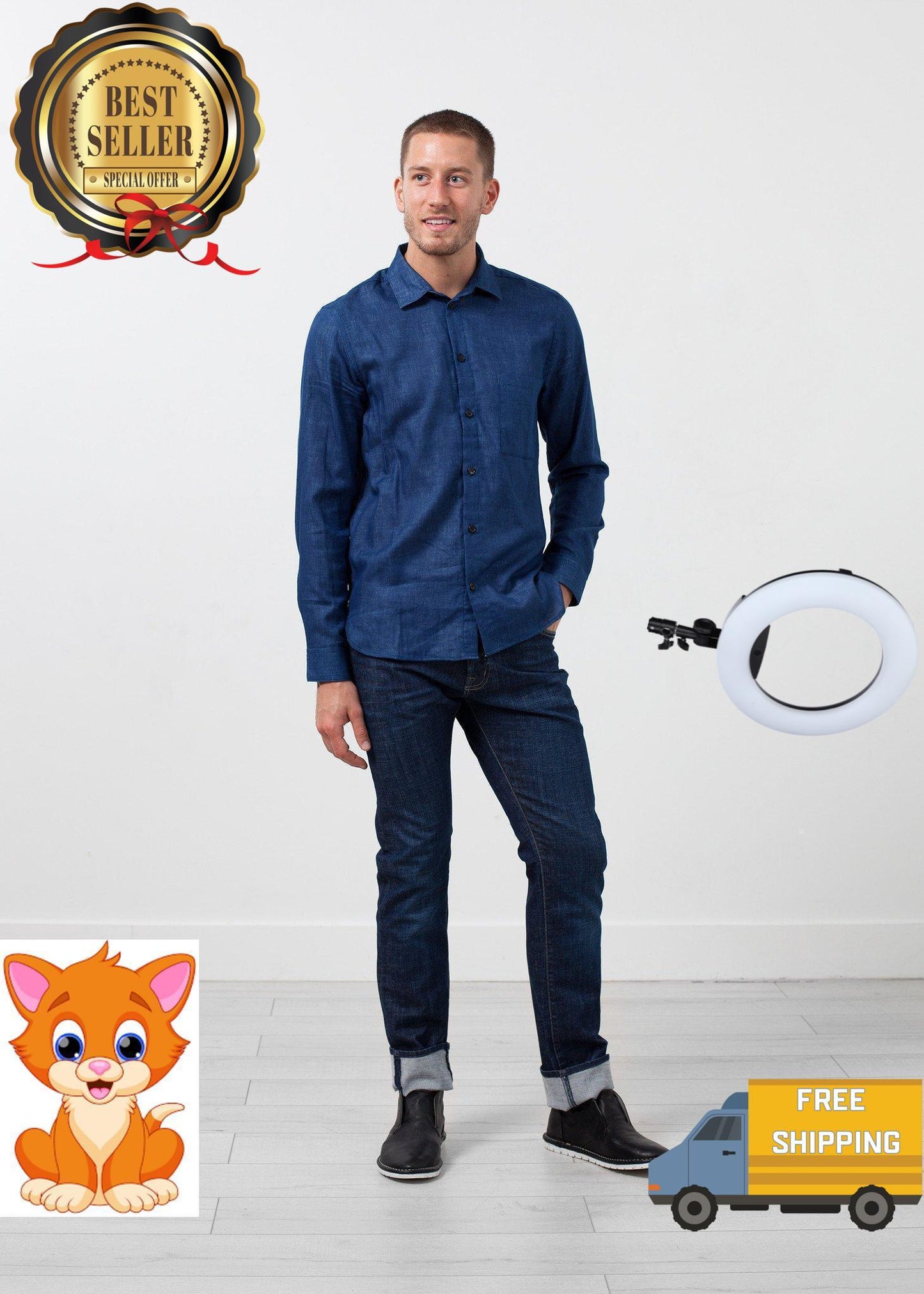 Casual Indigo Shirt