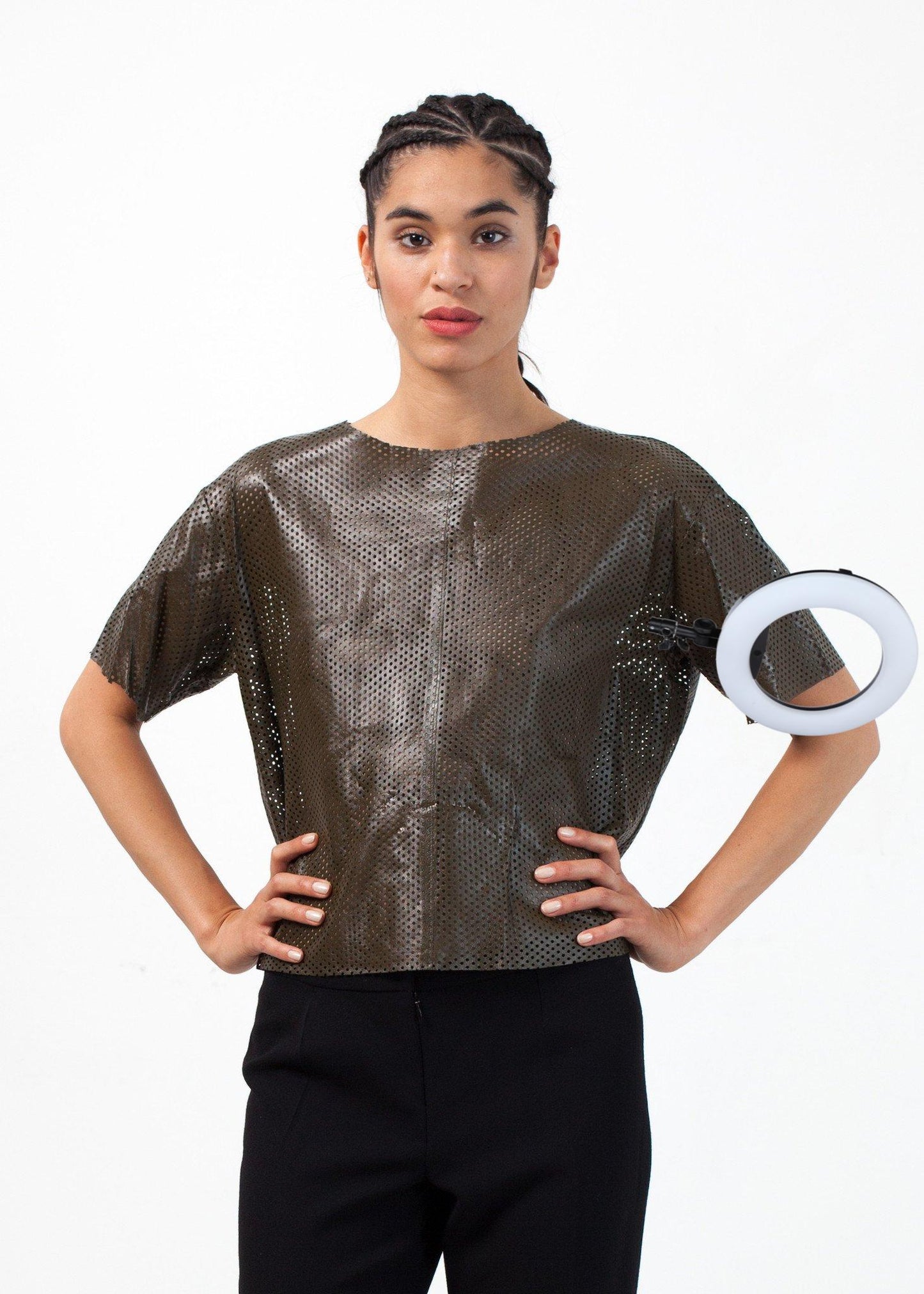 Auralias Leather Top