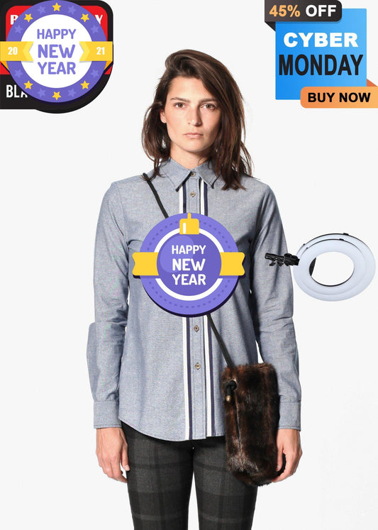 Chambray Boyfriend Shirt in Blue