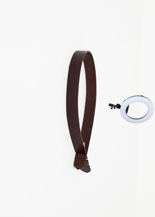 Buckle-less Belt in Brown