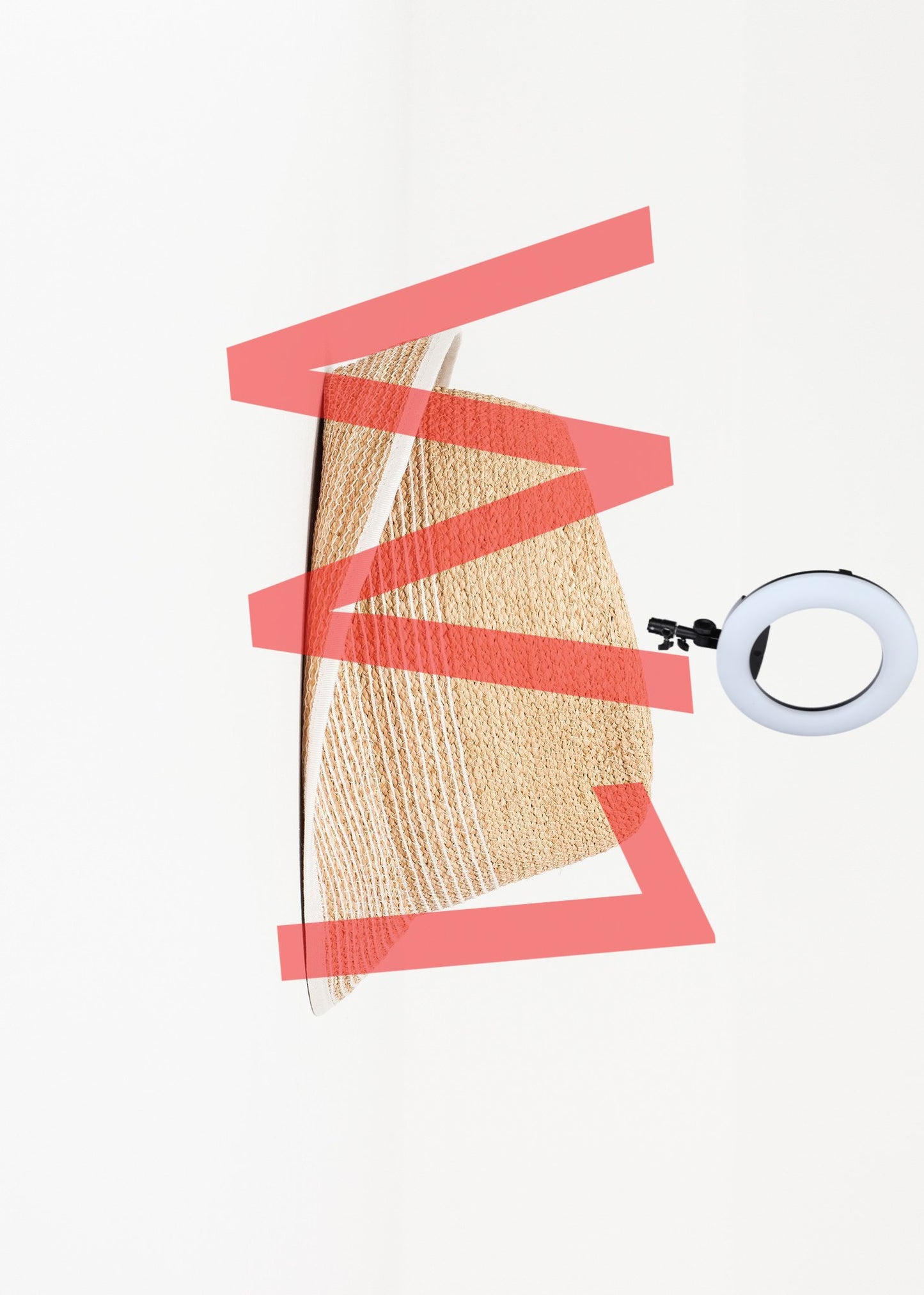 Washboard Hat in Straw/White