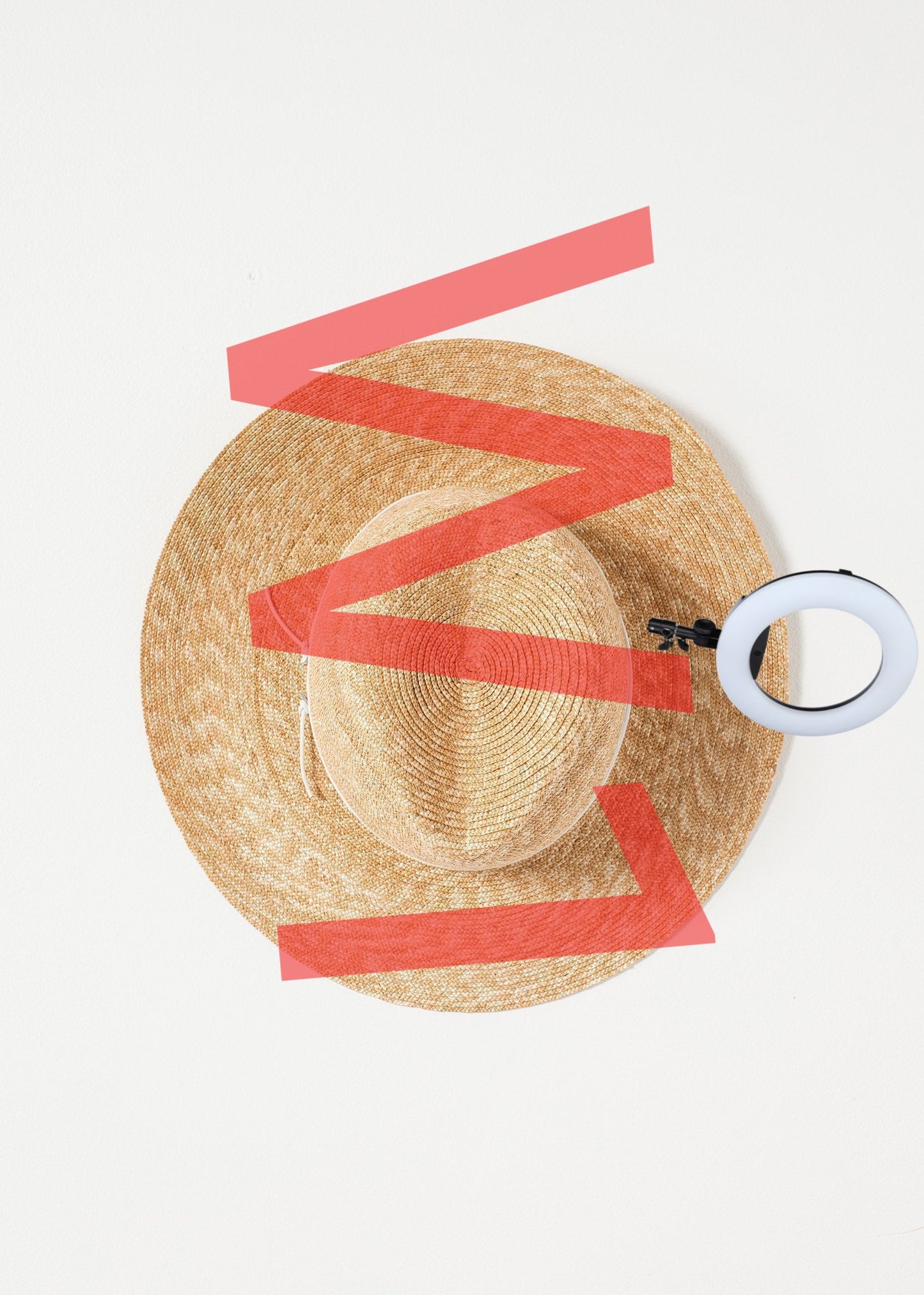 Wrapped Up Hat in Straw/White