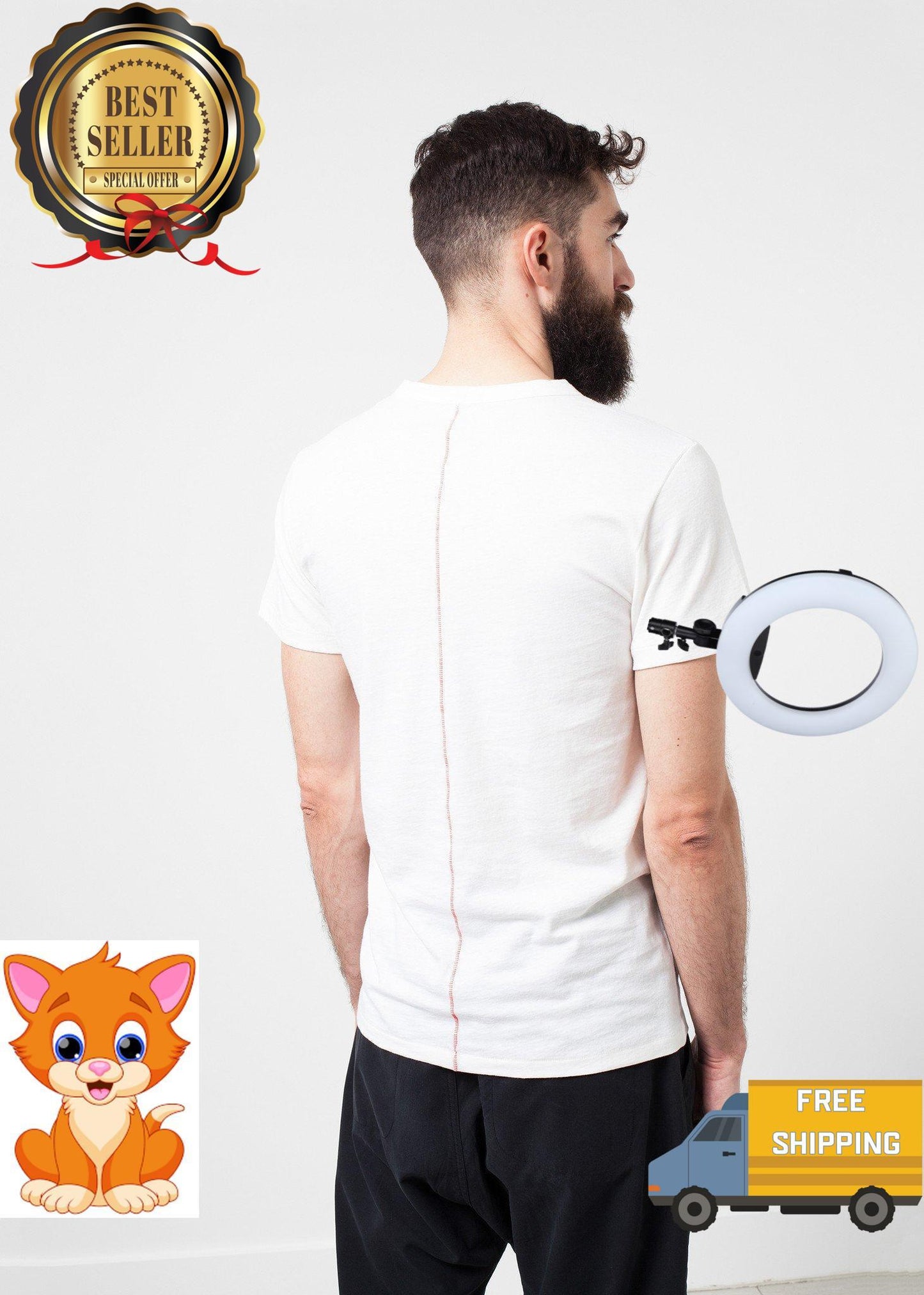 Comfort Tee in White Wool Blend