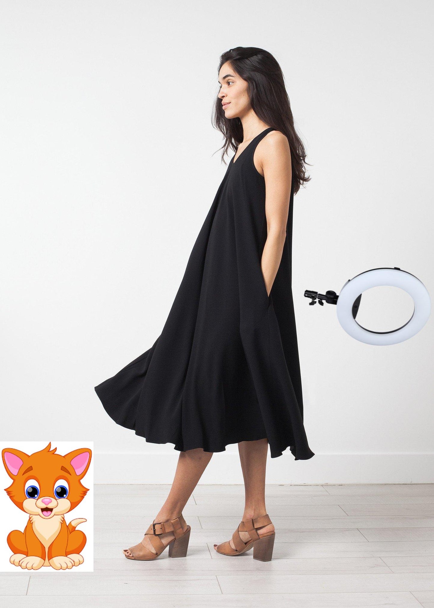 Sleeveless Flow Dress