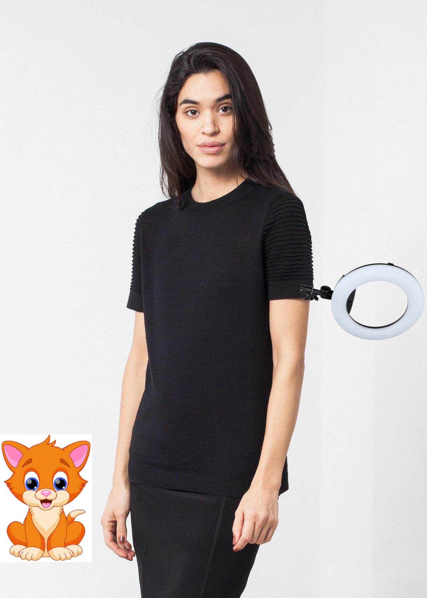 Ribbed Short Sleeve Knit