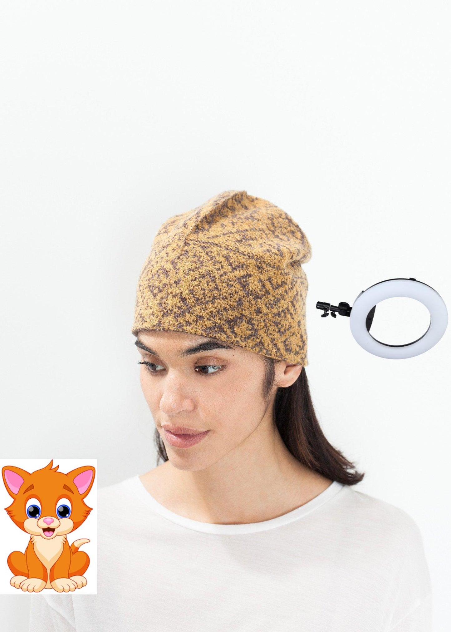 Reversible Beanie in Amber