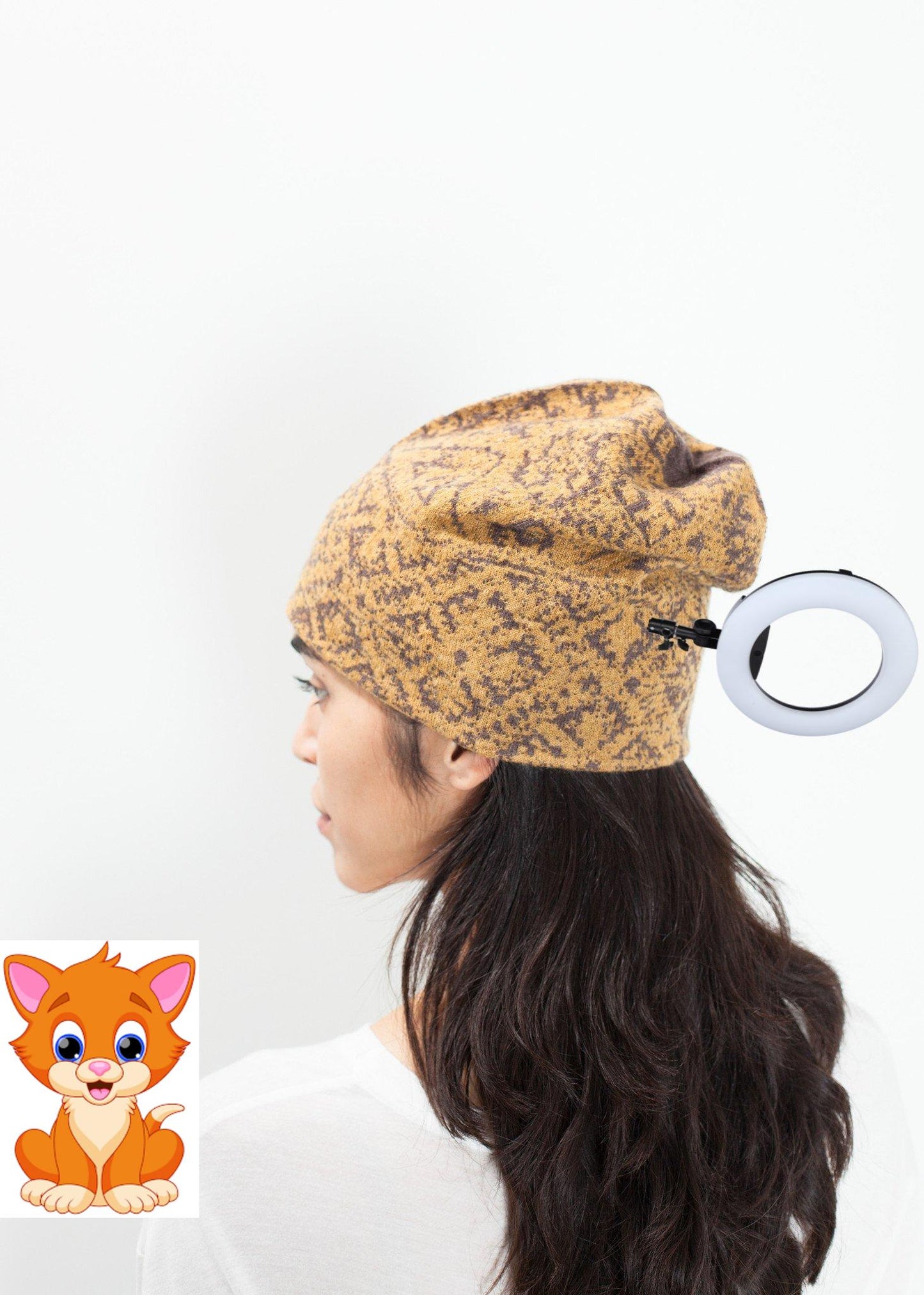 Reversible Beanie in Amber