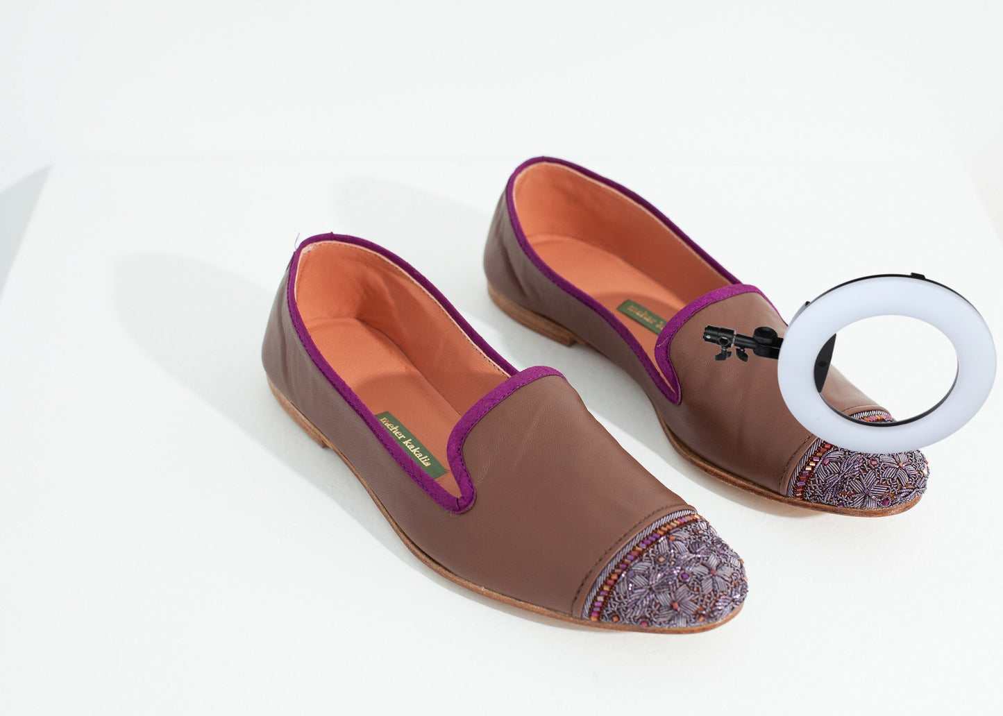 Bizi Cap Toe Loafer in Rose/Aubergine