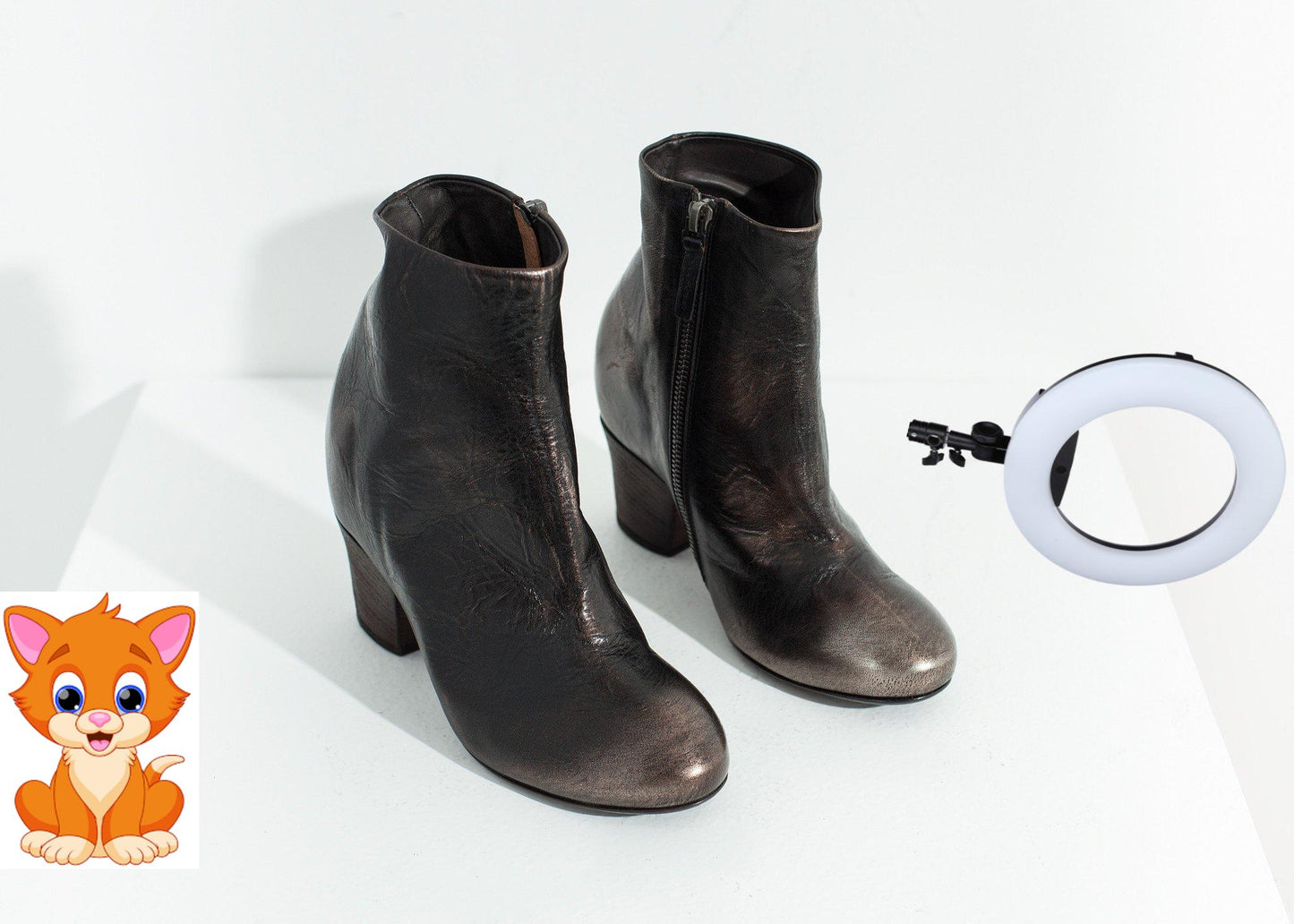 Scavata Ankle Boot in Bronze