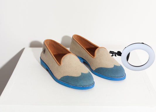 Wingtip Loafer in Blue