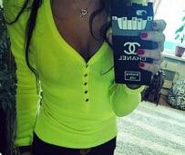 Sexy Womens Lady Clothing Blouse Shirts Long Sleeve Bandage Button V Neck Slim Brief Tee Ladies Top Blouse New Spring Summer