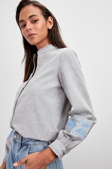 Trendyol Embroidered Shirt TWOAW20GO0388