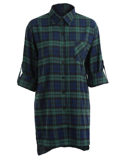 3XL 4XL 5XL Plus Size Autumn Tops Plaid Shirts Women Blouses Tartan Shirt Long Sleeve Baggy Check Blouse Oversized female tunics