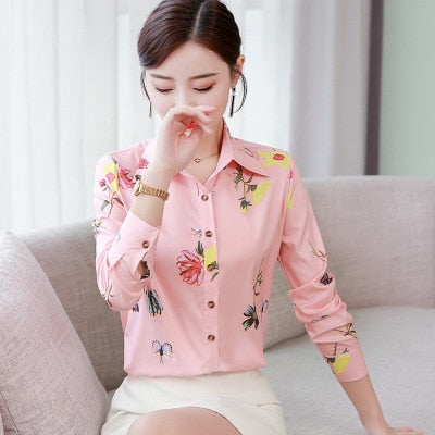 5XL Patchwork Long Sleeve Shirts Women Blouse Autumn Lapel Office Ladies Button Casual Shirt Plus Size Blouses Blue Tops Blusas