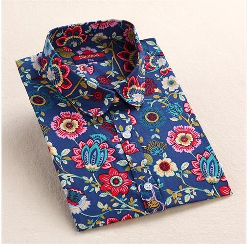 Dioufond White Navy Lips Print Women Blouses Long Sleeve Ladies Office Blouse Shirt  Casual Button Down Blusa 2017 Spring