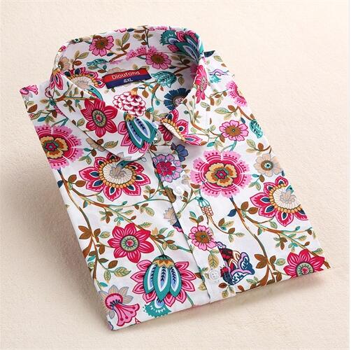 Dioufond White Navy Lips Print Women Blouses Long Sleeve Ladies Office Blouse Shirt  Casual Button Down Blusa 2017 Spring