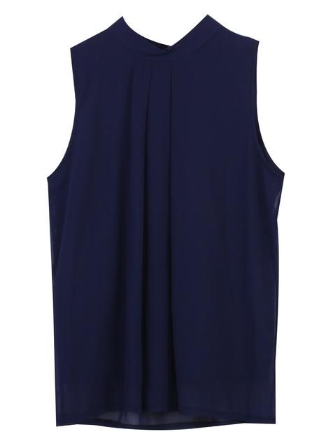 Fashion Women  Chiffon Blouses  Summer Top Sleeveless Shirt Casual Tops  blusas mujer de moda 2019