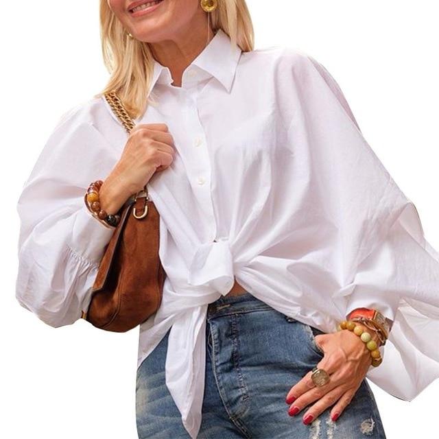 Elegant Office Work Blouse Women 2020 Celmia Plus Size Solid Tunic Top Casual Loose Shirt Ladies Long Sleeve Knotted Blusas 5XL