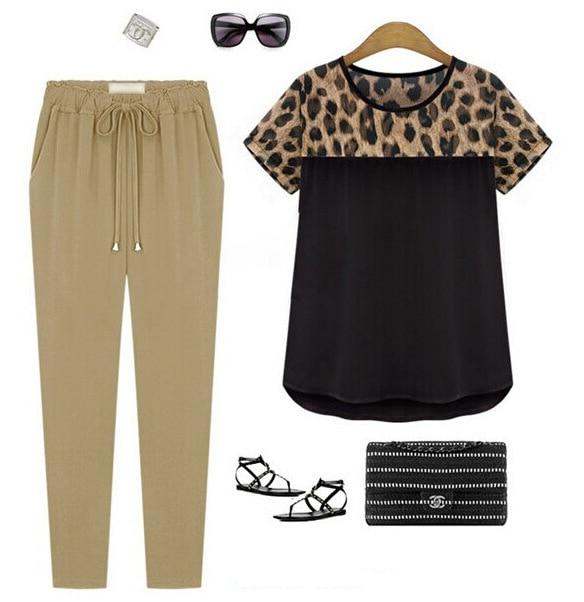 MwWiiWwM 2018 Summer Style Women Clothing Leopard Chiffon Blouse Blusas Femininas Shirt Camisas Roupas Femininas Women Tops