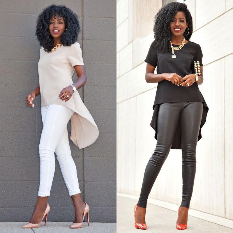 Plus Size Sexy Women Ladies Loose Chiffon Tops 2019 New Solid Color Fashion Short Sleeve Shirt Casual Blouse