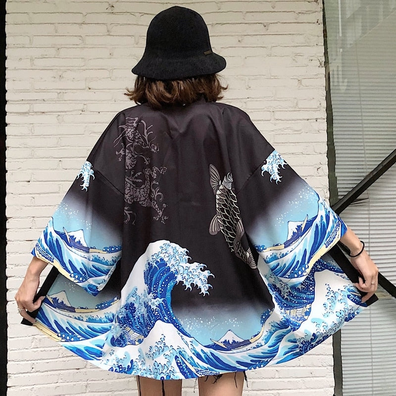 Womens tops and blouses 2020 harajuku kawaii shirt Japanese streetwear outfit kimono cardigan female yukata blouse women  AA001