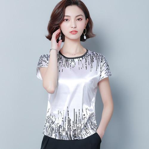 blusas mujer de moda 2020 summer women blouses short sleeve print chiffon blouse plus size tops womens tops and blouses 3816 50