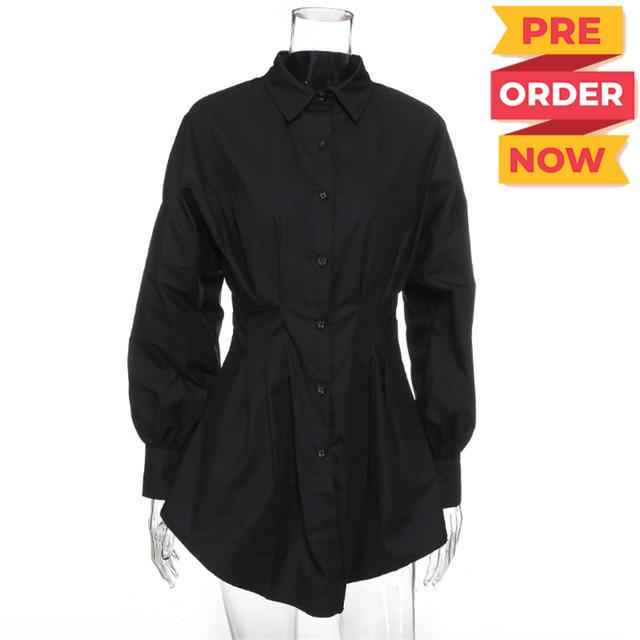 2019 autumn new Fashion Women Blouse Shirt Dress Casual Long Sleeve Lapel Blouse Tops Office Lady Elegant Shirts Female Blusas