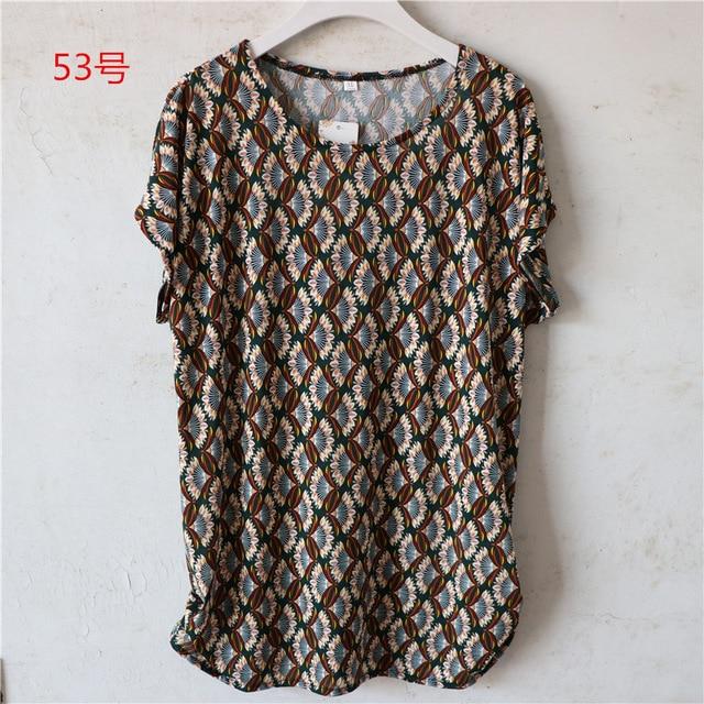 XL-5XL Women Summer Style Casual Blouses Flor Clothing Plus Size Short Sleeve Floral Blusas Shirt Women's Tops Russia 56
