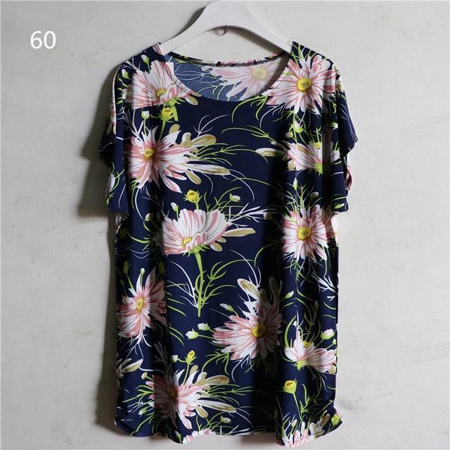 XL-5XL Women Summer Style Casual Blouses Flor Clothing Plus Size Short Sleeve Floral Blusas Shirt Women's Tops Russia 56