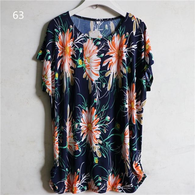 XL-5XL Women Summer Style Casual Blouses Flor Clothing Plus Size Short Sleeve Floral Blusas Shirt Women's Tops Russia 56