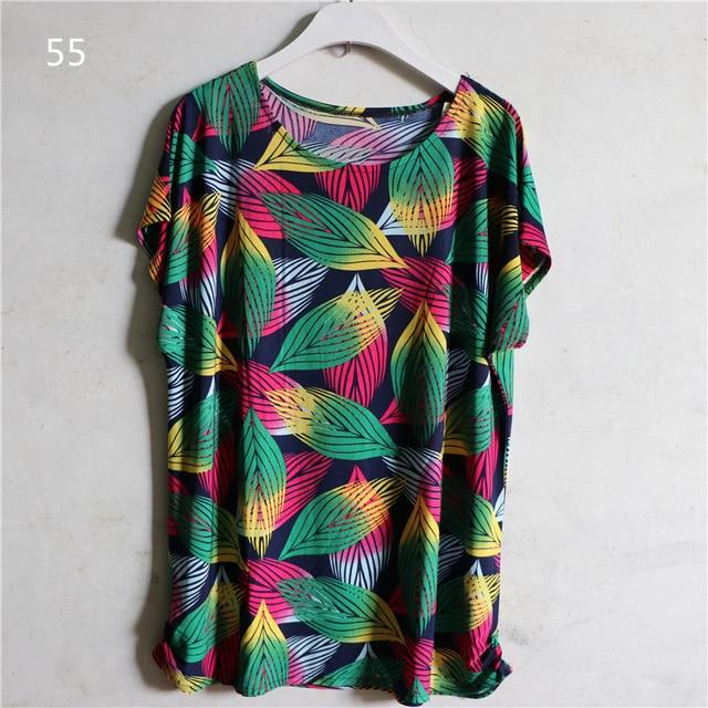 XL-5XL Women Summer Style Casual Blouses Flor Clothing Plus Size Short Sleeve Floral Blusas Shirt Women's Tops Russia 56