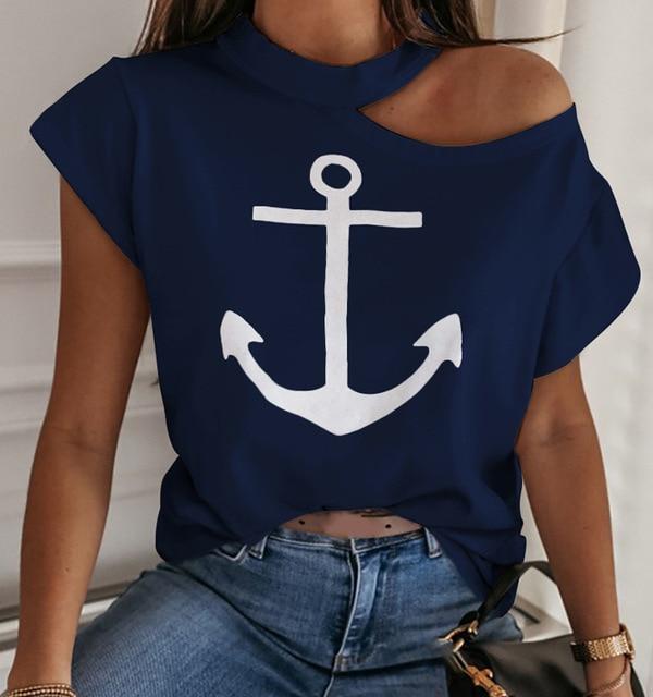 Casual Women Off Shoulder Blouse Shirt Sexy Hollow Out Halter Solid Shirts Summer Elegant Short Sleeve Tops Blusa Streetwear XXL