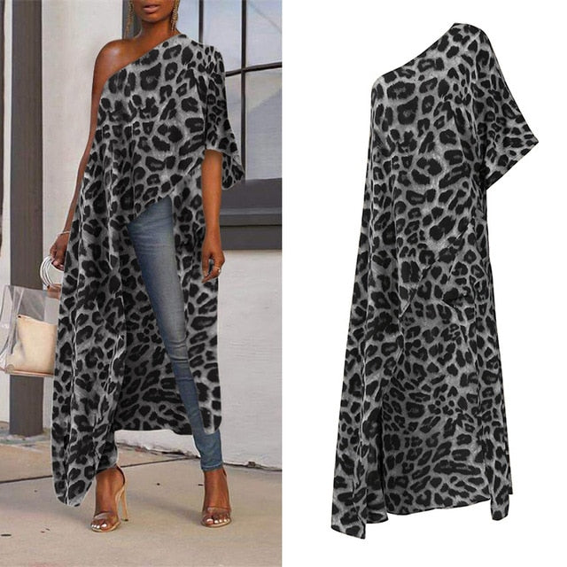 VONDA 2020 Summer Tunic Women Sexy Off One Shoulder Party Shirts Holiday Tops Plus Size Elegant Bohemian Blusas Femininas