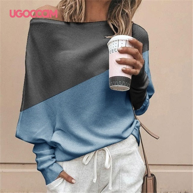 UGOCCAM Sexy Blouse Women Long Sleeve Women Blouses Autumn Loose Women Top Shirts Lady Blouse Shirt Women Shirt Plus Size Blusas