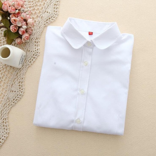 FEKEHA Women Blouses Long Sleeve Oxford Ladies Tops Office Long Sleeve Shirts Women Student Blusas Camisas Mujer