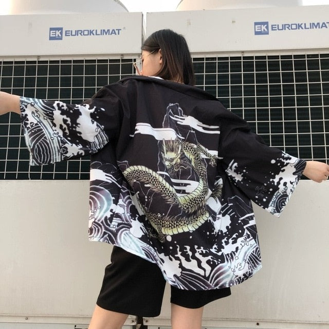 Womens tops and blouses 2020 harajuku kawaii shirt Japanese streetwear outfit kimono cardigan female yukata blouse women  AA001