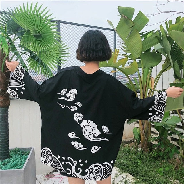 Womens tops and blouses 2020 harajuku kawaii shirt Japanese streetwear outfit kimono cardigan female yukata blouse women  AA001