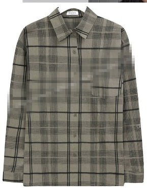 New plaid Shirt Oversize female Top Women Long sleeve Cotton Girls Blouse Autumn Plus Size Women Blouses Plaid blue femme Blusas