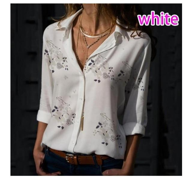 Women White Blouses Basic Selling Button Solid 2020 Autumn Long Sleeve Shirt Female Chiffon Women's Slim Clothing Plus Size Tops